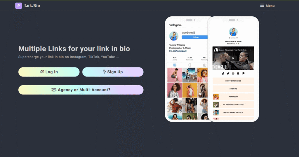 link in tool for Instagram